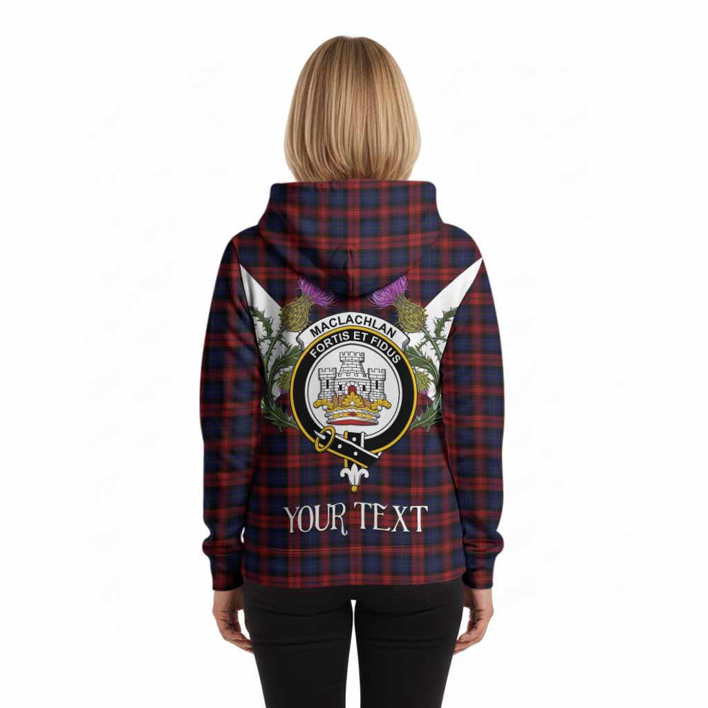 MacLachlan (McLachlan) Tartan Family Crest Hoodie Scottish Burns Night Thistle Floral