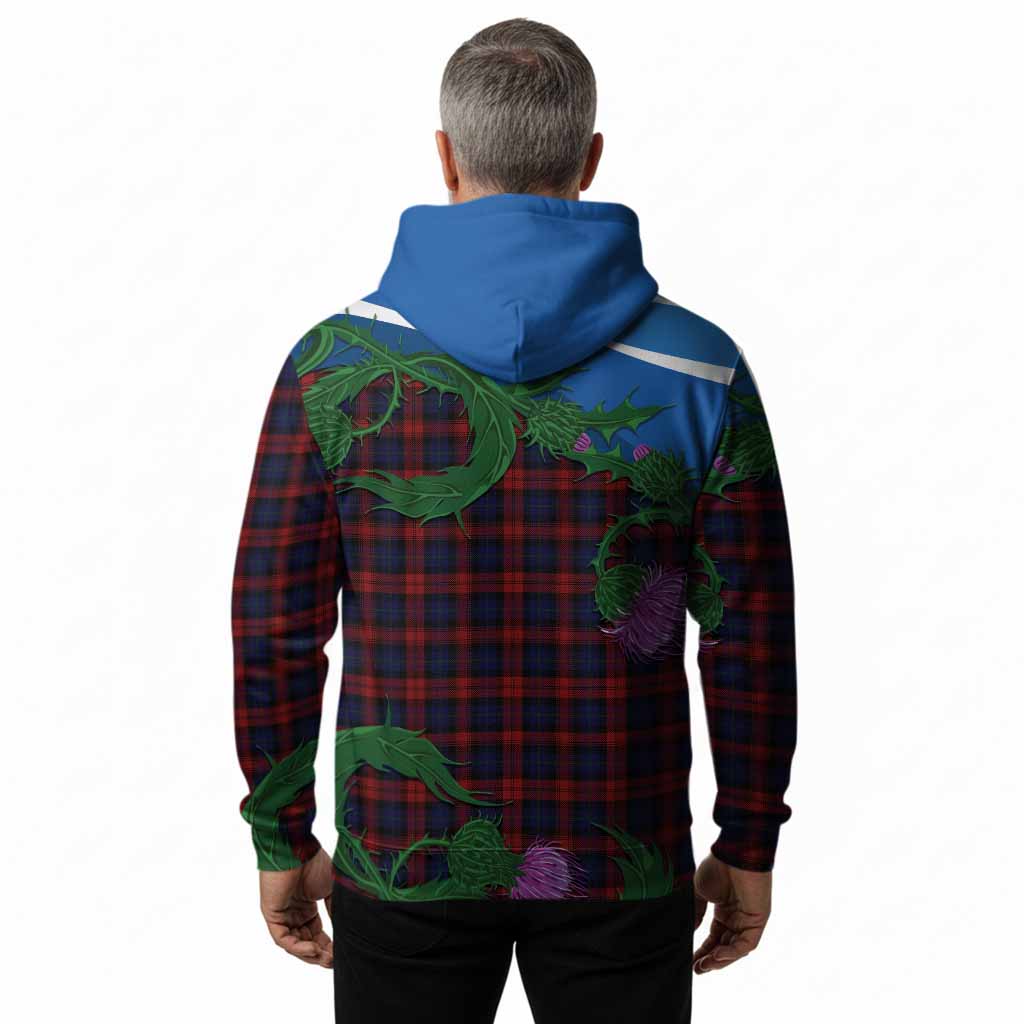 MacLachlan (McLachlan) Tartan Family Crest Hoodie Thistle in Minimalism
