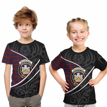 MacLachlan (McLachlan) Tartan Family Crest Kid T-shirt Celtic Scottish Thistle Floral - Tartan Vibes Clothing