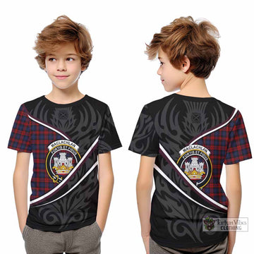 MacLachlan (McLachlan) Tartan Family Crest Kid T-shirt Celtic Scottish Thistle Floral - Tartan Vibes Clothing