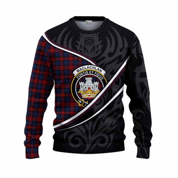 MacLachlan (McLachlan) Tartan Family Crest Knitted Sweater Celtic Scottish Thistle Floral - Tartan Vibes Clothing