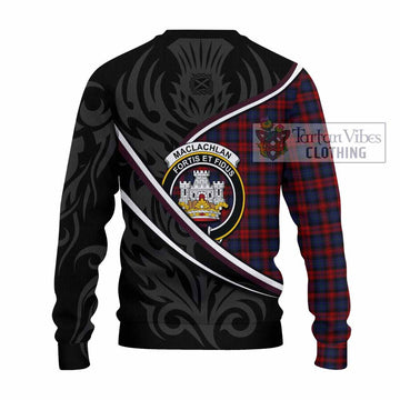 MacLachlan (McLachlan) Tartan Family Crest Knitted Sweater Celtic Scottish Thistle Floral - Tartan Vibes Clothing