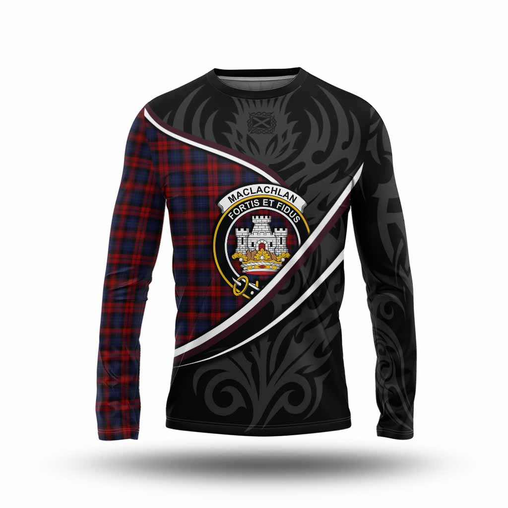 MacLachlan (McLachlan) Tartan Family Crest Long Sleeve T-Shirt Celtic Scottish Thistle Floral - Tartan Vibes Clothing