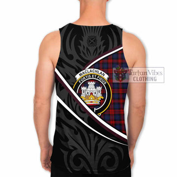 MacLachlan (McLachlan) Tartan Family Crest Men Tank Top Celtic Scottish Thistle Floral