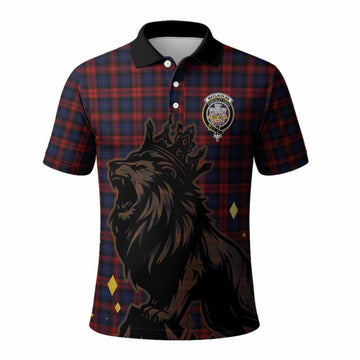 MacLachlan (McLachlan) Tartan Family Crest Polo Shirt Crowned Lion Roaring