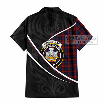 MacLachlan (McLachlan) Tartan Family Crest Hawaiian Shirt Celtic Scottish Thistle Floral