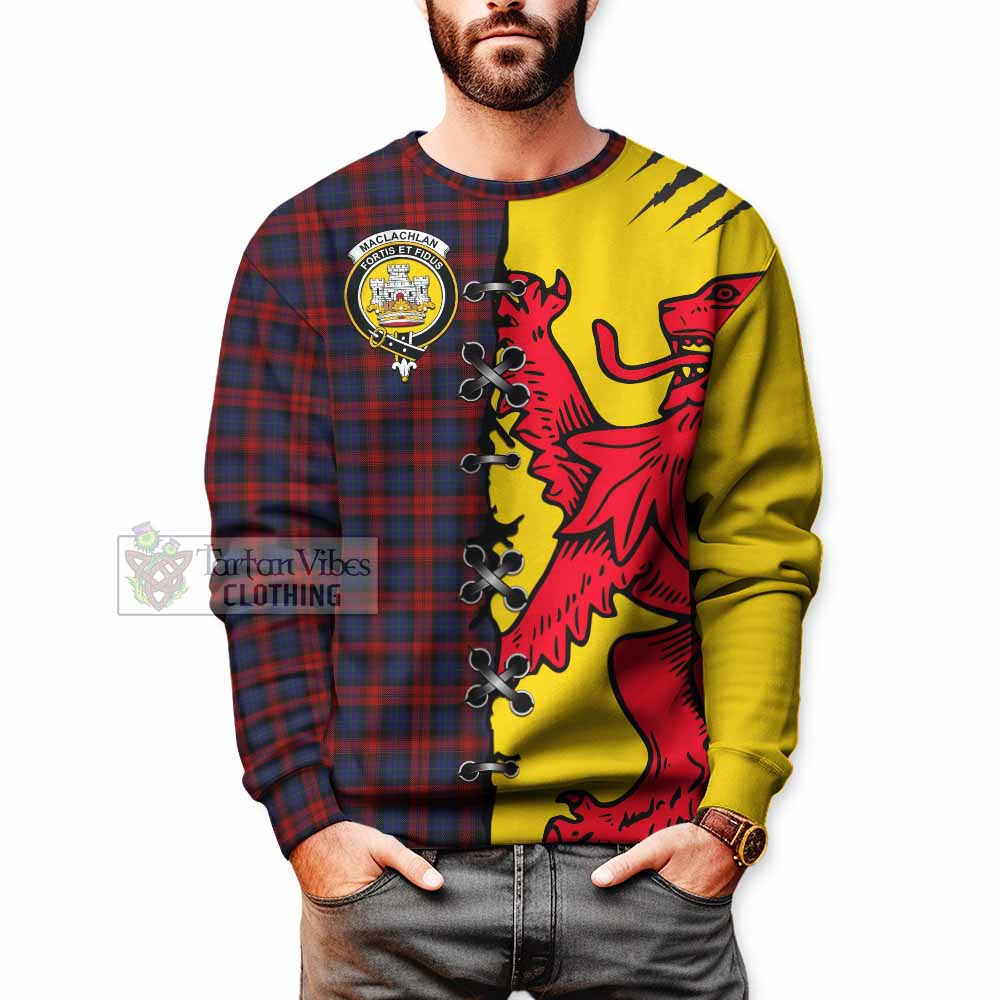 MacLachlan (McLachlan) Tartan Family Crest Sweatshirt Lion Rampant Honor - Tartan Vibes Clothing