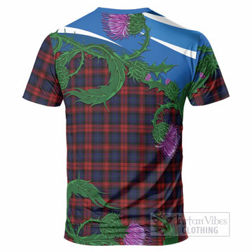 MacLachlan (McLachlan) Tartan Family Crest T-Shirt Thistle in Minimalism