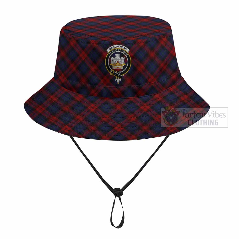 MacLachlan (McLachlan) Tartan Fishing Hat with Family Crest
