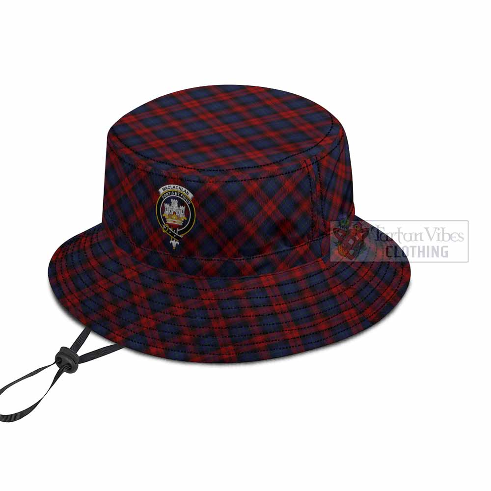 MacLachlan (McLachlan) Tartan Fishing Hat with Family Crest