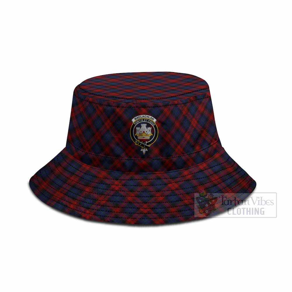 MacLachlan (McLachlan) Tartan Fishing Hat with Family Crest
