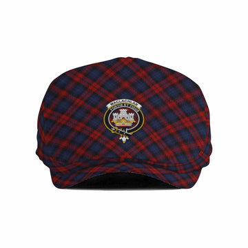 MacLachlan (McLachlan) Tartan Flat Cap, Jeff Cap Cross Style with Family Crest