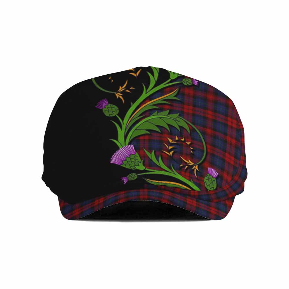 MacLachlan (McLachlan) Tartan Flat Cap, Jeff Cap Scottish Thistle Pride Heritage Art