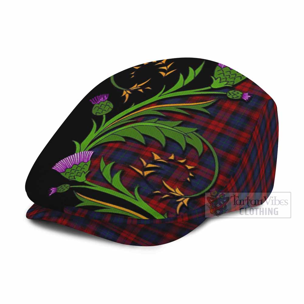 MacLachlan (McLachlan) Tartan Flat Cap, Jeff Cap Scottish Thistle Pride Heritage Art