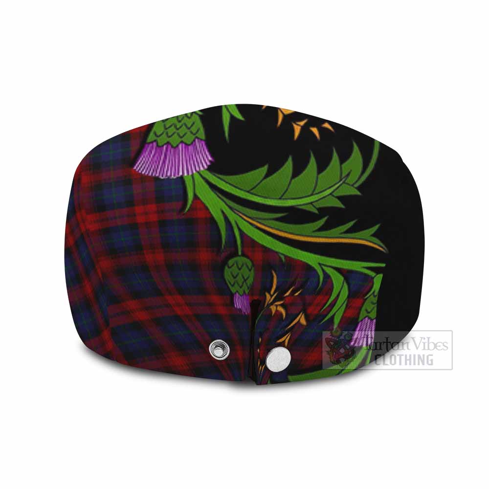MacLachlan (McLachlan) Tartan Flat Cap, Jeff Cap Scottish Thistle Pride Heritage Art