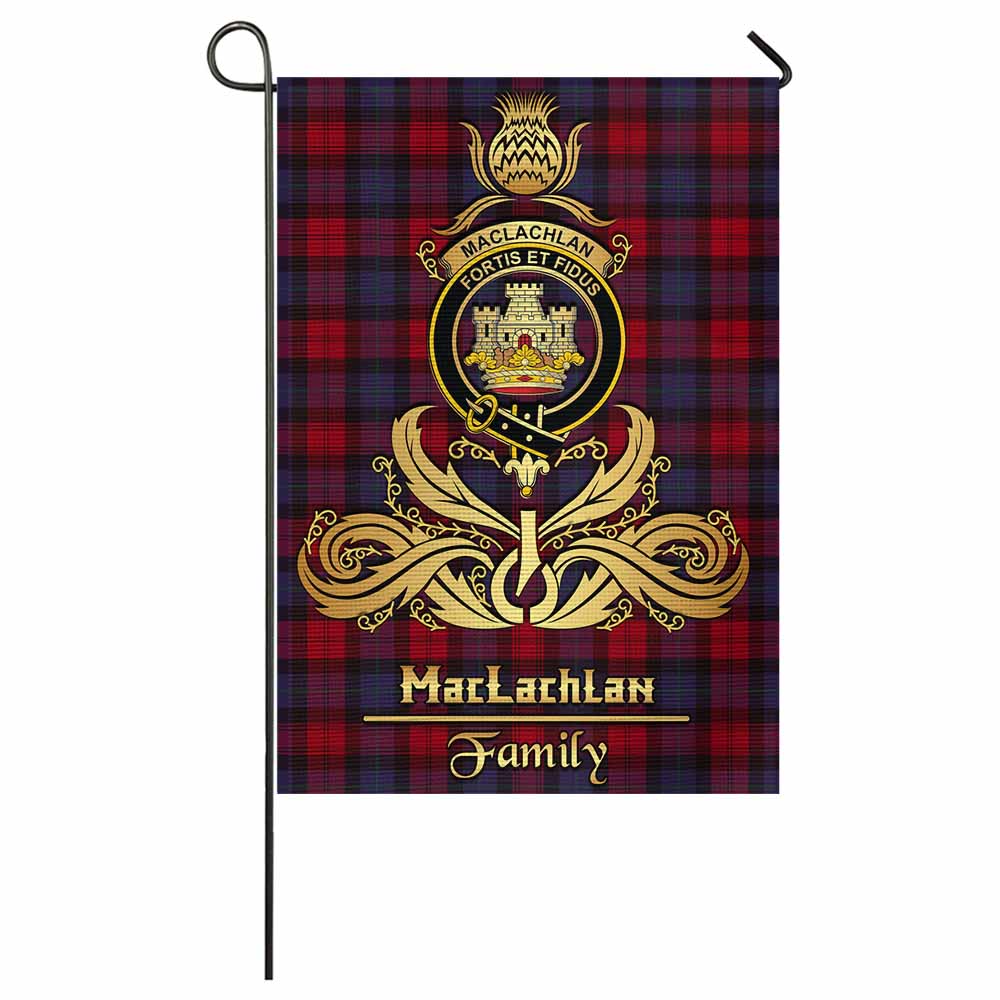 MacLachlan (McLachlan) Tartan Garden Flag with Highland Thistle Cherish Family Crest Style - Tartan Vibes Clothing