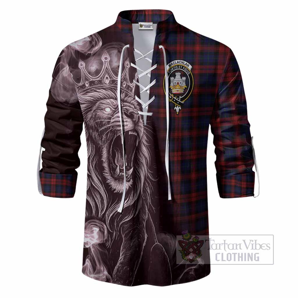 MacLachlan (McLachlan) Tartan Ghillie Shirt Roaring Lion Heritage