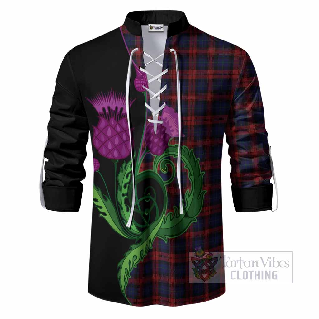 MacLachlan (McLachlan) Tartan Ghillie Shirt Traditional Scottish Thistle