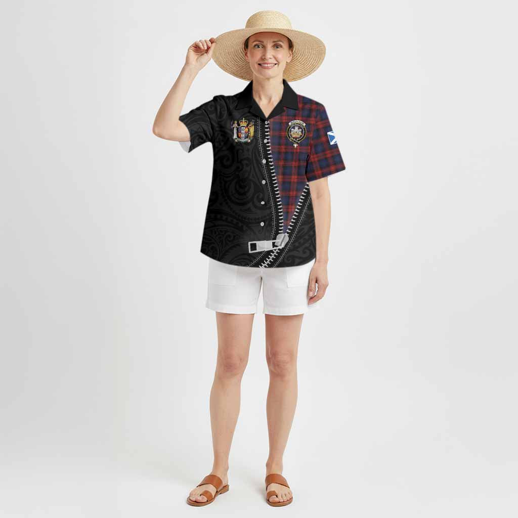 MacLachlan (McLachlan) Tartan Hawaiian Shirt New Zealand Pattern Unique Zipper Stylized