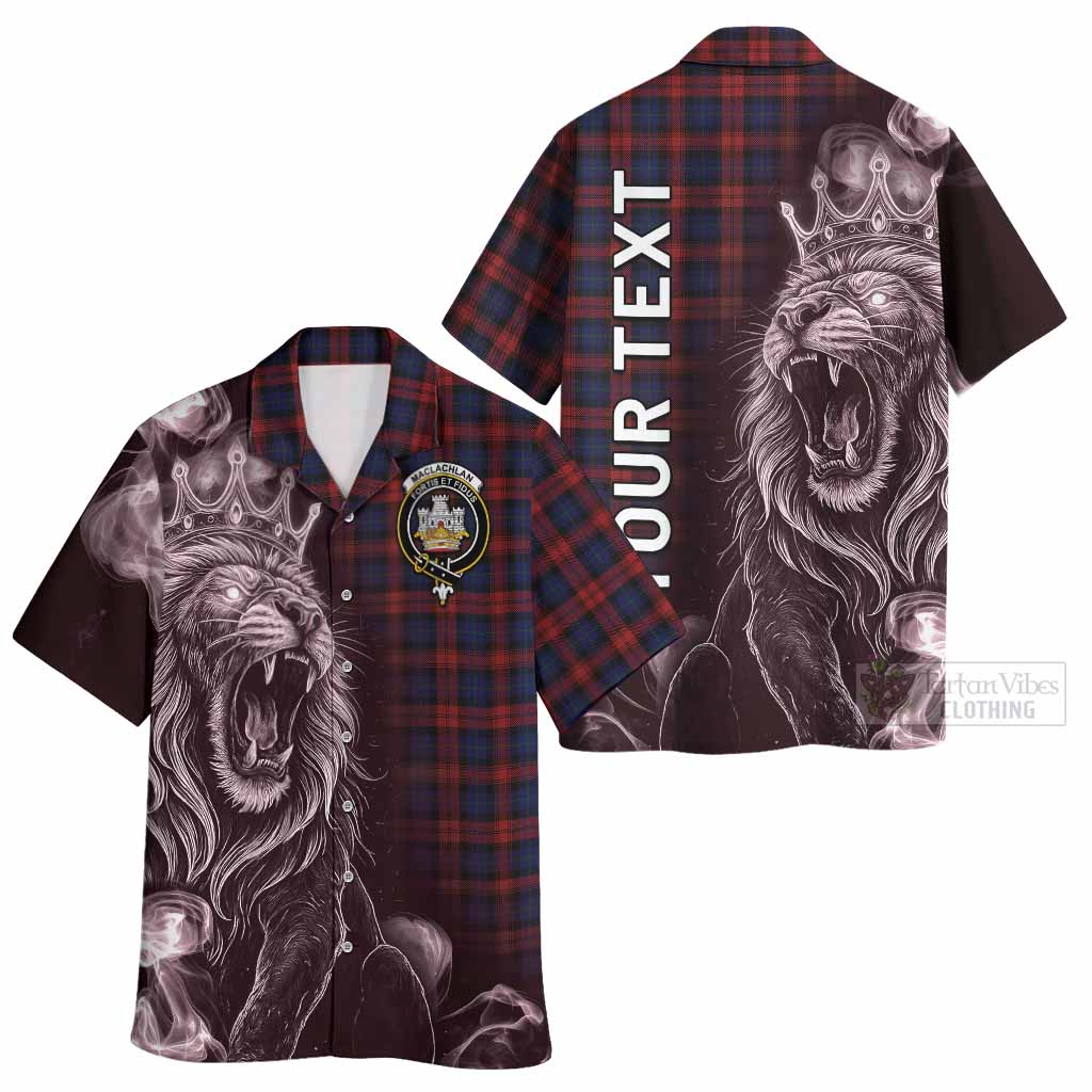 MacLachlan (McLachlan) Tartan Hawaiian Shirt Roaring Lion Heritage