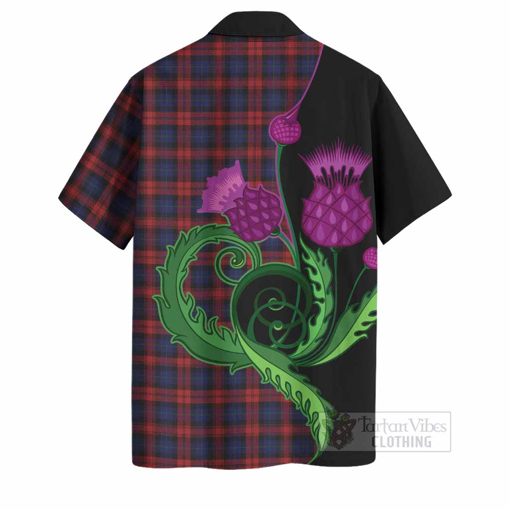 MacLachlan (McLachlan) Tartan Hawaiian Shirt Traditional Scottish Thistle