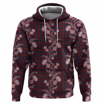 MacLachlan (McLachlan) Tartan Hoodie Seamless Scottish Thistle Flowers