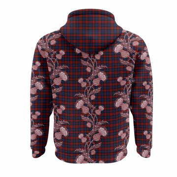 MacLachlan (McLachlan) Tartan Hoodie Seamless Scottish Thistle Flowers