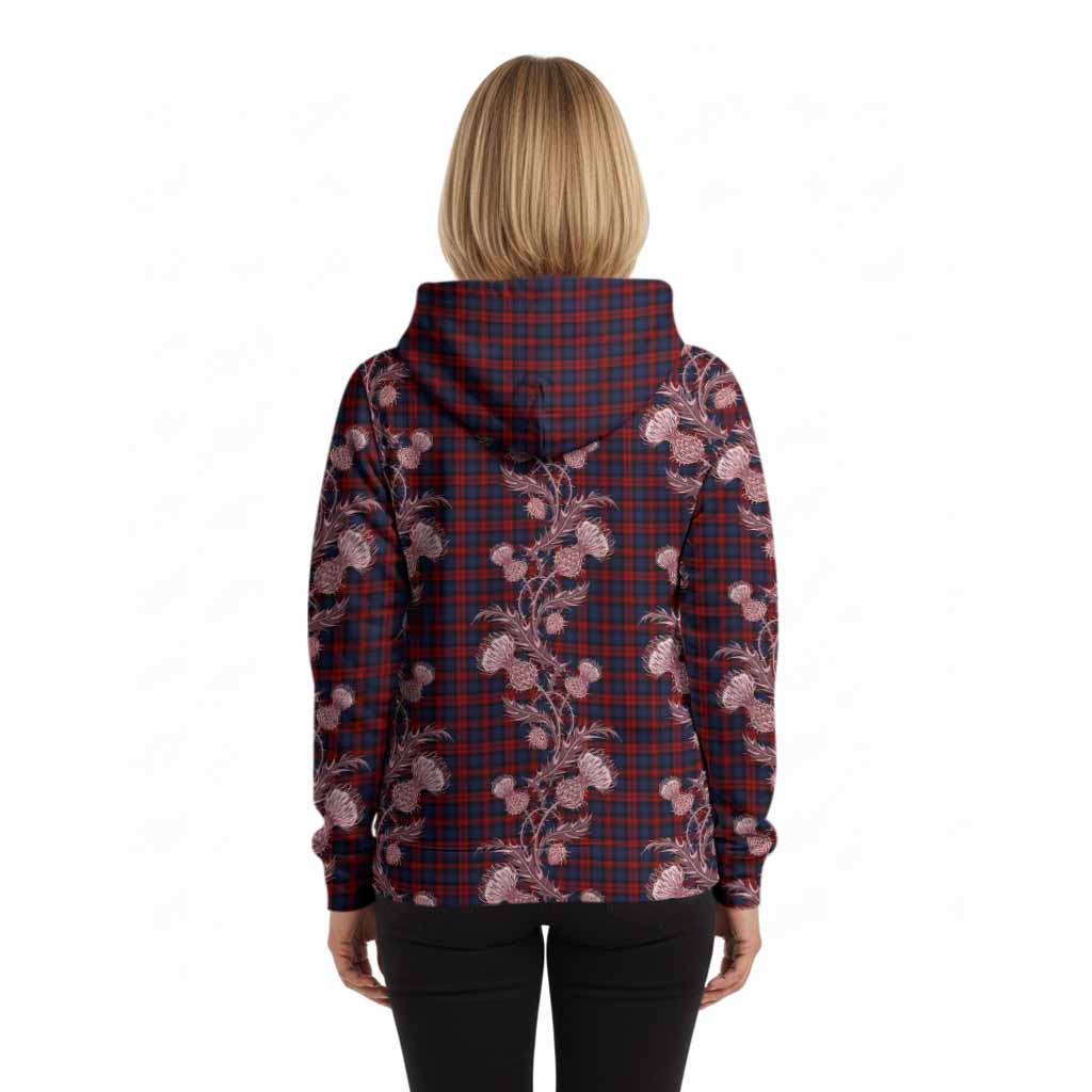 MacLachlan (McLachlan) Tartan Hoodie Seamless Scottish Thistle Flowers