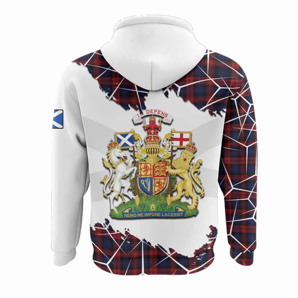 MacLachlan (McLachlan) Tartan Hoodie with Family Crest and Lion Rampant Grunge Style