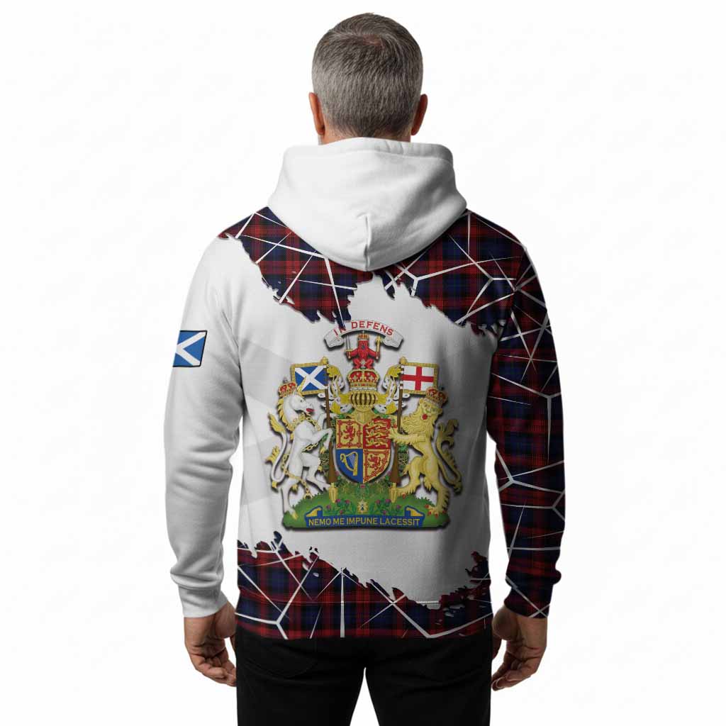 MacLachlan (McLachlan) Tartan Hoodie with Family Crest and Lion Rampant Grunge Style