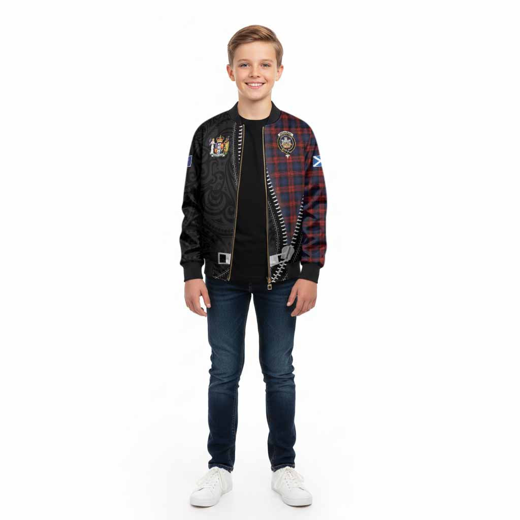 MacLachlan (McLachlan) Tartan Kid Bomber Jacket New Zealand Pattern Unique Zipper Stylized
