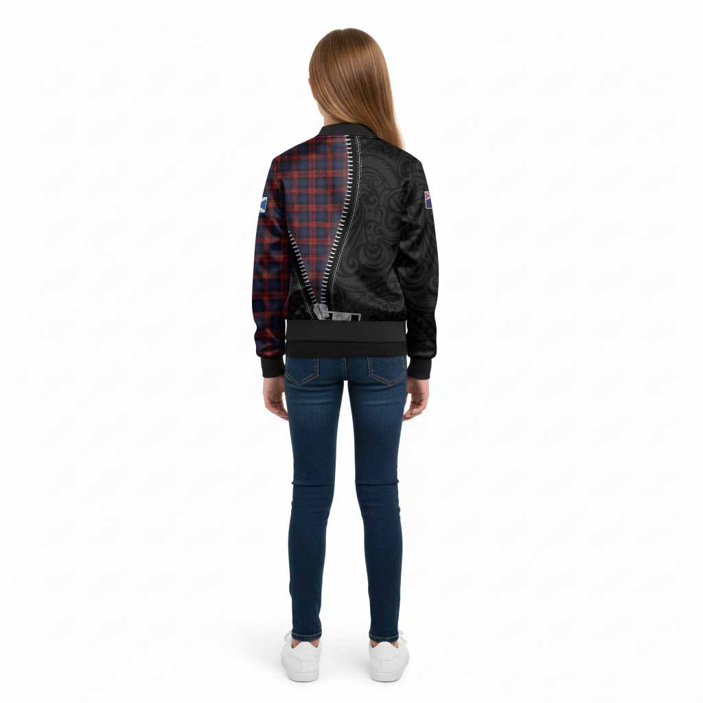 MacLachlan (McLachlan) Tartan Kid Bomber Jacket New Zealand Pattern Unique Zipper Stylized