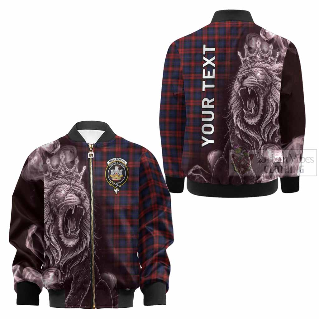 MacLachlan (McLachlan) Tartan Kid Bomber Jacket Roaring Lion Heritage