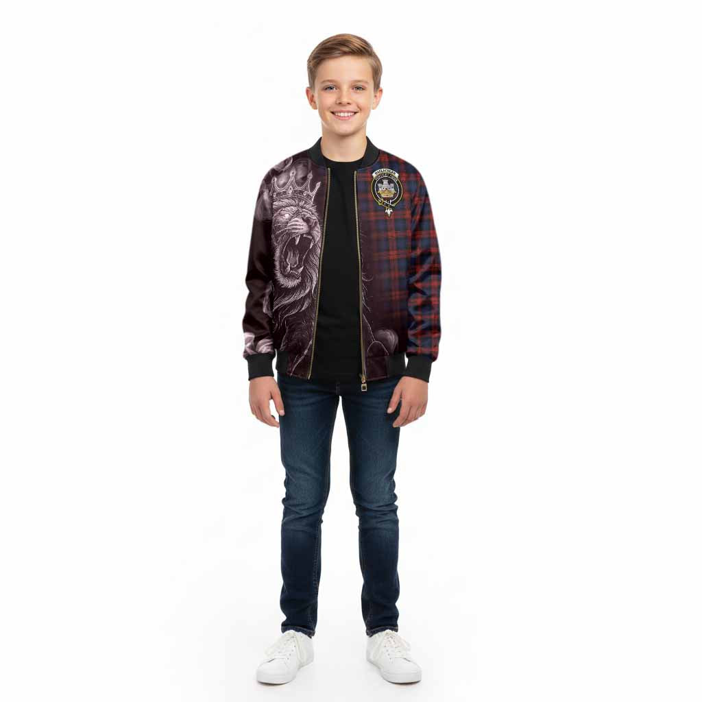 MacLachlan (McLachlan) Tartan Kid Bomber Jacket Roaring Lion Heritage