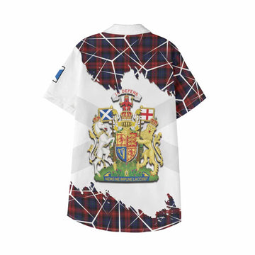 MacLachlan (McLachlan) Tartan Kid Hawaiian Shirt with Family Crest and Lion Rampant Grunge Style