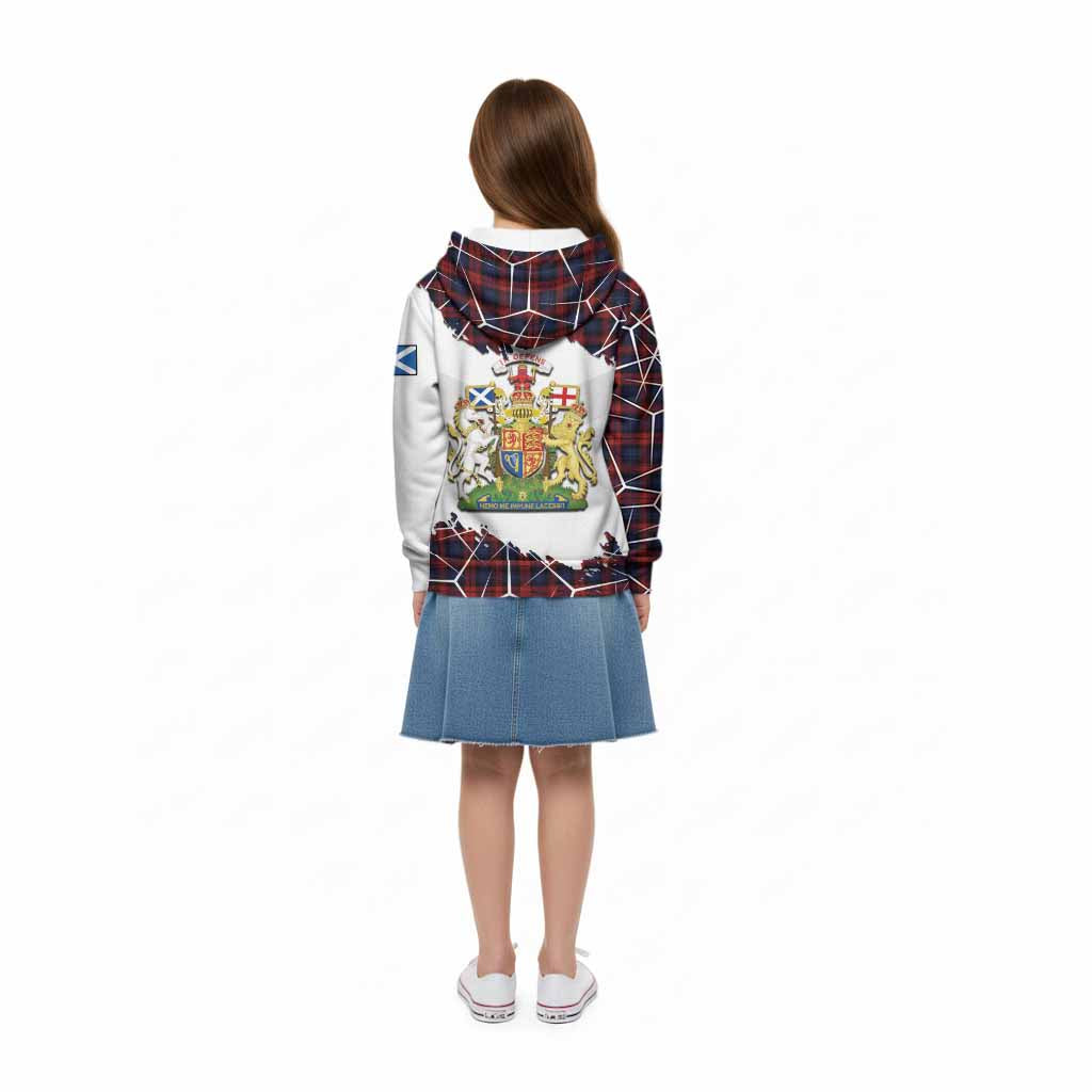 MacLachlan (McLachlan) Tartan Kid Hoodie with Family Crest and Lion Rampant Grunge Style