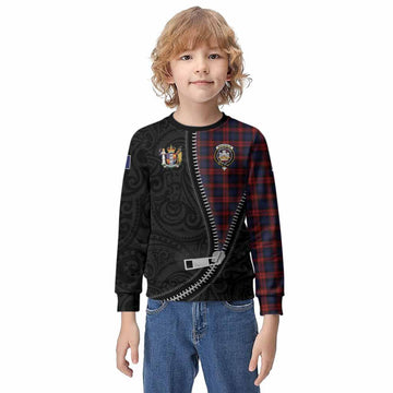 MacLachlan (McLachlan) Tartan Kid Knitted Sweatshirt New Zealand Pattern Unique Zipper Stylized