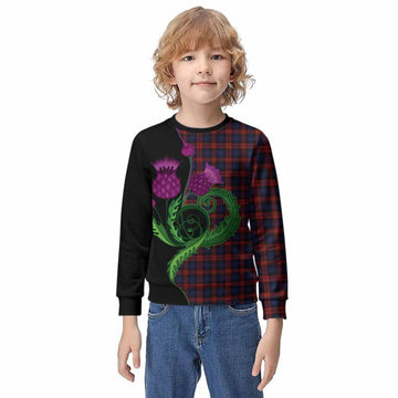 MacLachlan (McLachlan) Tartan Kid Knitted Sweatshirt Traditional Scottish Thistle