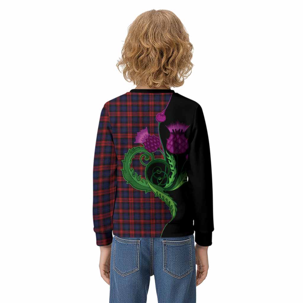 MacLachlan (McLachlan) Tartan Kid Knitted Sweatshirt Traditional Scottish Thistle