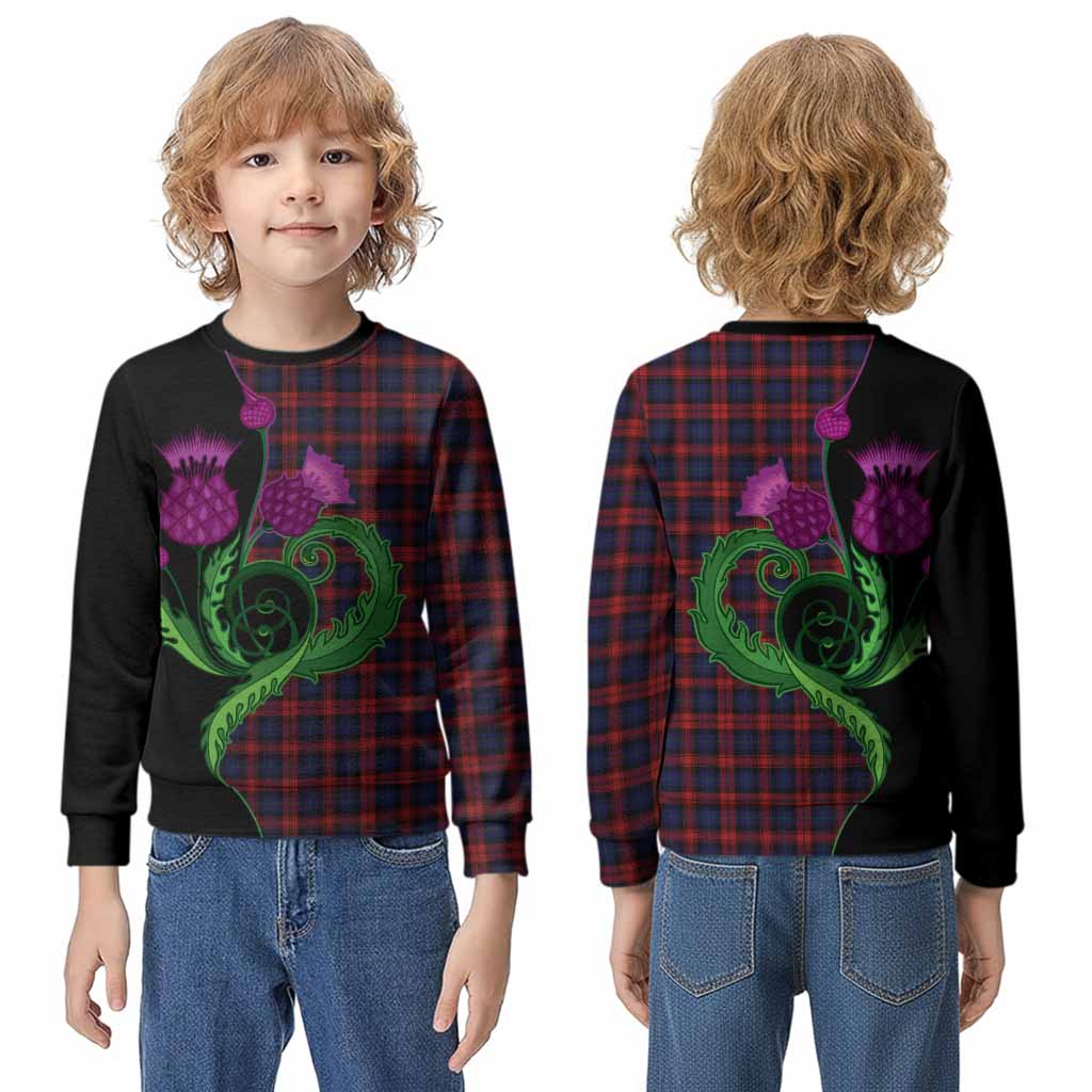 MacLachlan (McLachlan) Tartan Kid Knitted Sweatshirt Traditional Scottish Thistle