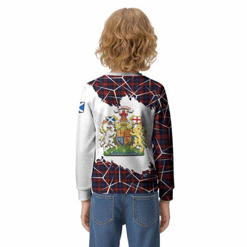MacLachlan (McLachlan) Tartan Kid Knitted Sweatshirt with Family Crest and Lion Rampant Grunge Style