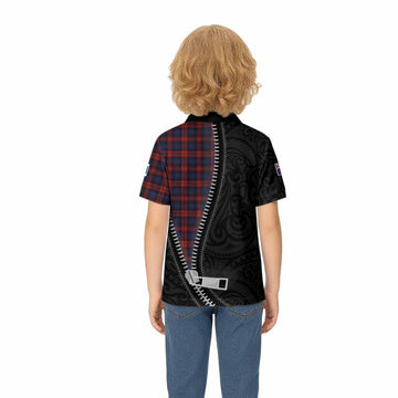 MacLachlan (McLachlan) Tartan Kid Polo Shirt New Zealand Pattern Unique Zipper Stylized