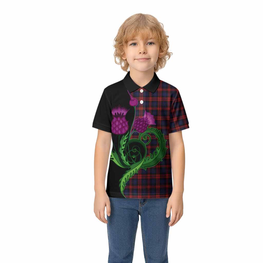 MacLachlan (McLachlan) Tartan Kid Polo Shirt Traditional Scottish Thistle