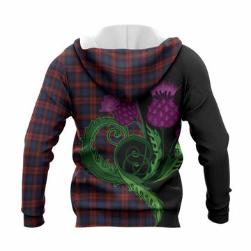 MacLachlan (McLachlan) Tartan Knitted Hoodie Traditional Scottish Thistle