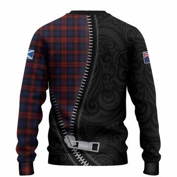 MacLachlan (McLachlan) Tartan Knitted Sweater New Zealand Pattern Unique Zipper Stylized