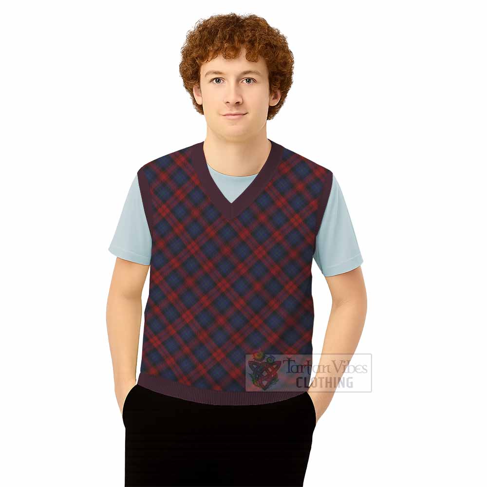 MacLachlan (McLachlan) Tartan  Knitted V-Neck Vest Cross Style