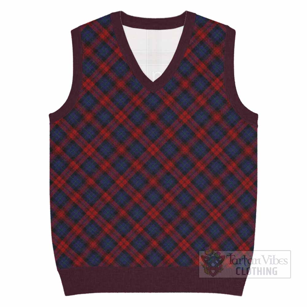 MacLachlan (McLachlan) Tartan  Knitted V-Neck Vest Cross Style