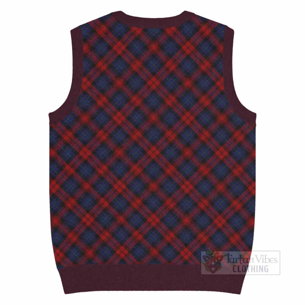 MacLachlan (McLachlan) Tartan  Knitted V-Neck Vest Cross Style