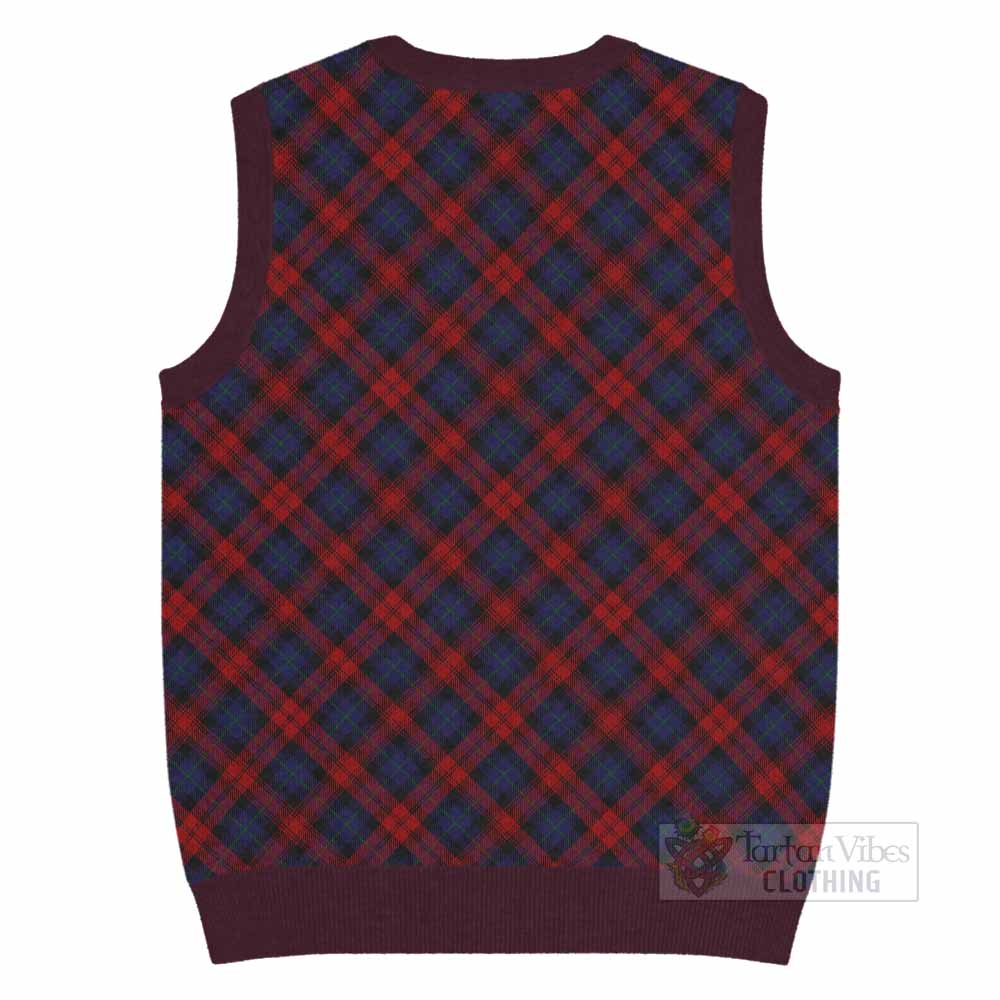 MacLachlan (McLachlan) Tartan Knitted V-Neck Vest with Family Crest Cross Style