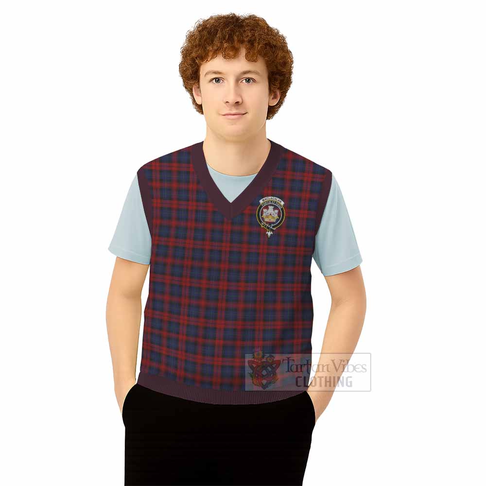 MacLachlan (McLachlan) Tartan Knitted V-Neck Vest with Family Crest - Tartan Vibes Clothing